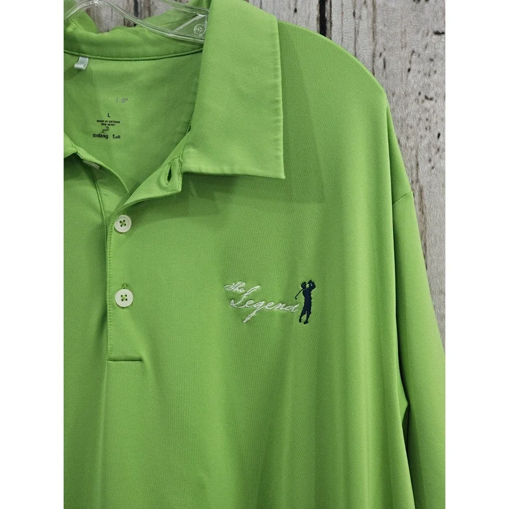 ADIDAS Men's‎ L The Legend Golf Course Short Sleeve Polo Shirt Tee T-Shirt EUC